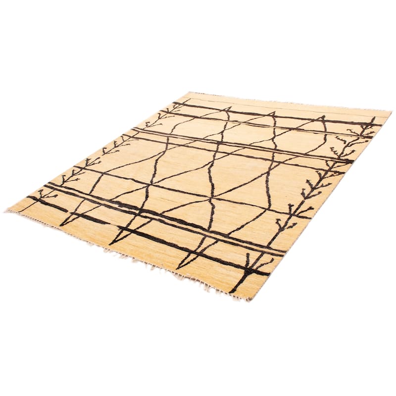 ECARPETGALLERY Hand-knotted Pak Finest Marrakesh Cream Wool Rug - 8'6 x 9'6
