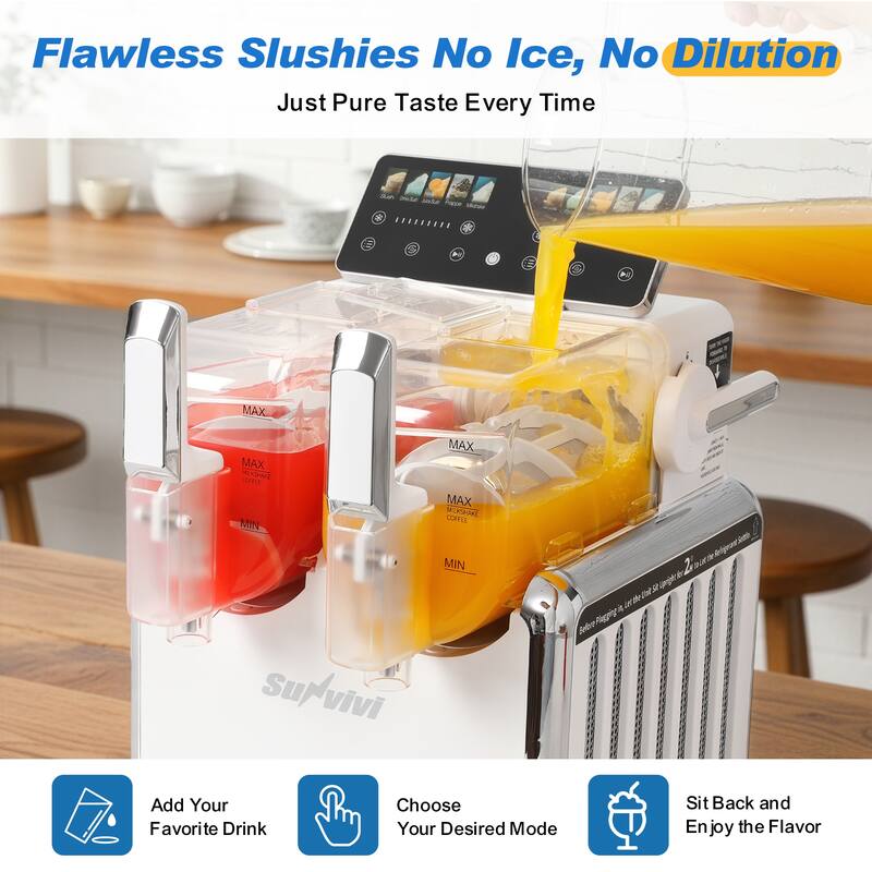 Dual-Tank Slushie Maker with Rapid Chill Technology & 5 Mode