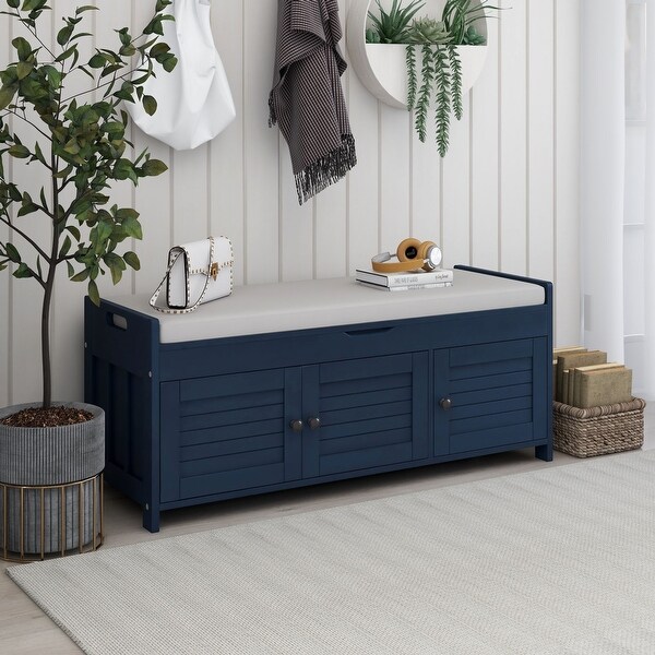 Linen shop storage bench