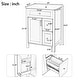 preview thumbnail 13 of 53, GDFStudio - Cielo 24" Bathroom Vanity with Ceramic Sink, 2 Soft Close Drawers, Door & Storage Racks