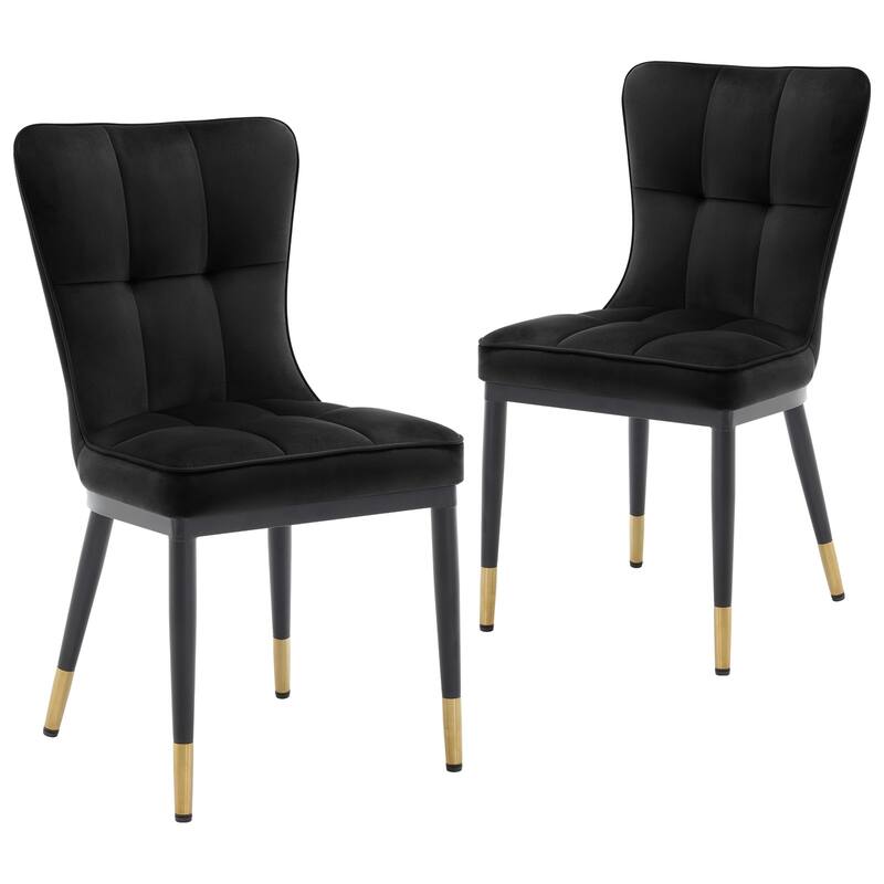 Modern Velvet Upholstered Dining Chairs, Set of 2/4 - 35.8"H x 18.9"W x 23.2"D
