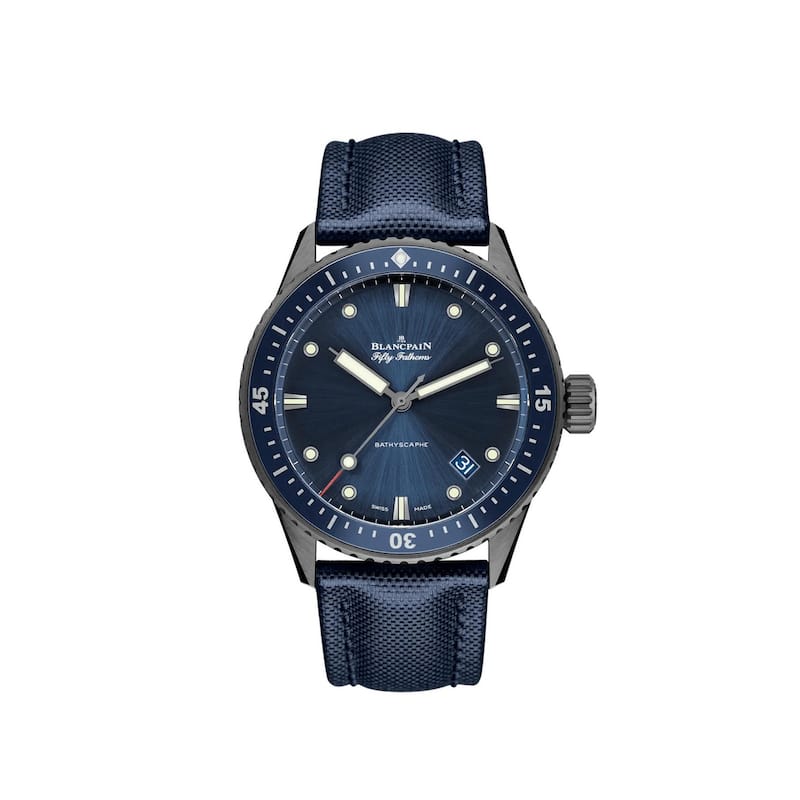 Blancpain Fifty Fathoms Bathyscaphe Ceramic Men's Watch - Blue