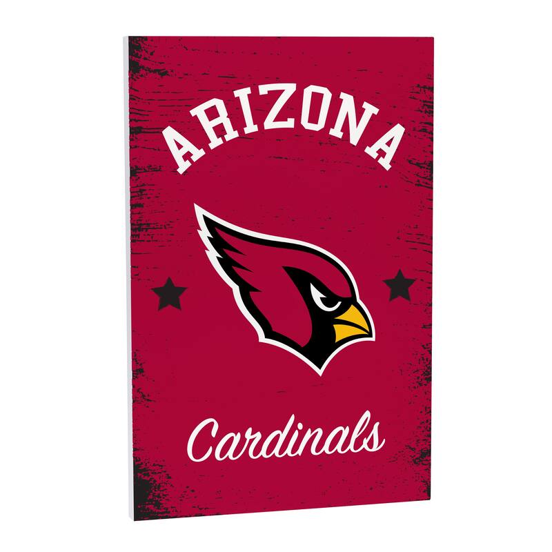 Arizona Cardinals Wooden Door Decor Wall Sign - Multi-Color