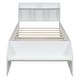 preview thumbnail 11 of 12, 2 Drawer Platform Bed Hidden Storage Drawers Bed Frame Wood Slat Support with Shelf Headboard Footboard, Twin - Dark Green