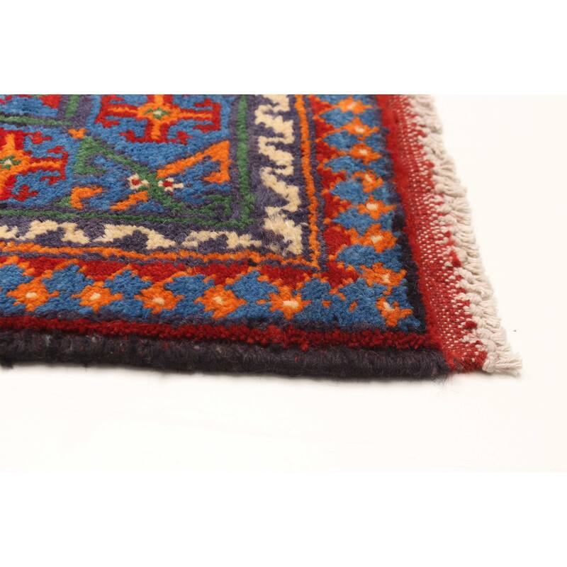 ECARPETGALLERY Hand-knotted Afghan Burnt Orange Wool Rug - 3'5 x 4'11