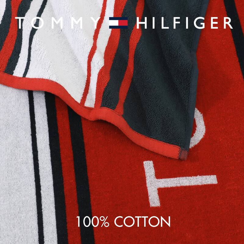 Tommy Hilfiger Printed Cotton Beach Towel - 36 x 68