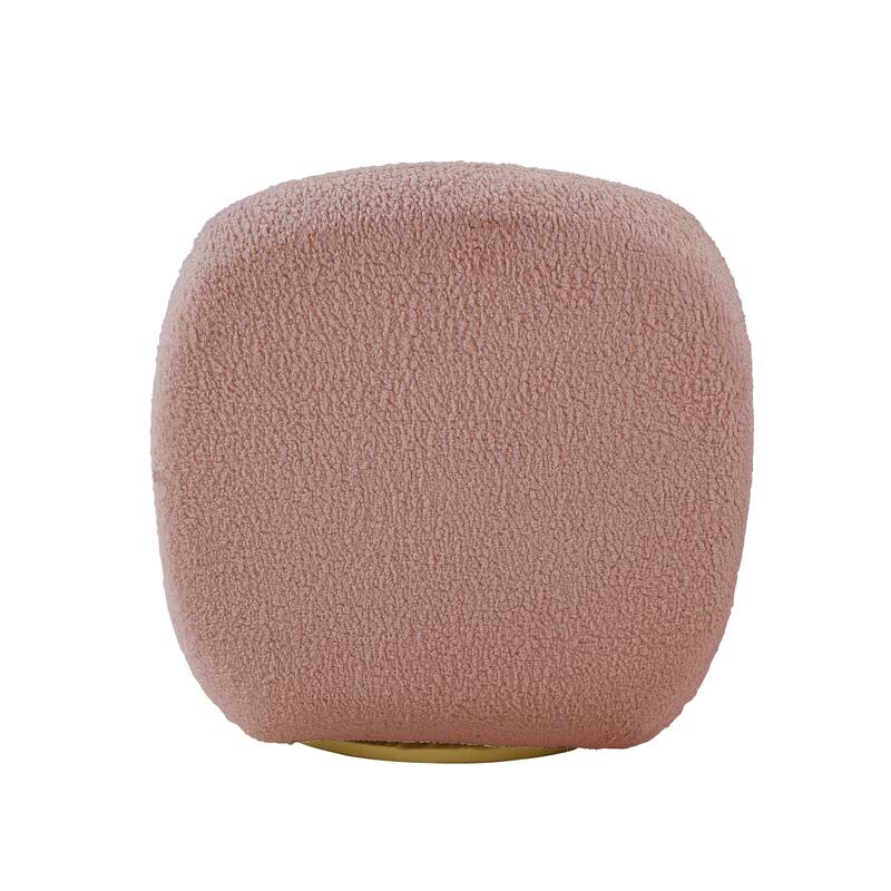 Pink Modern 32" Upholstered Armless Accent Chair with Large Seat for Living Room