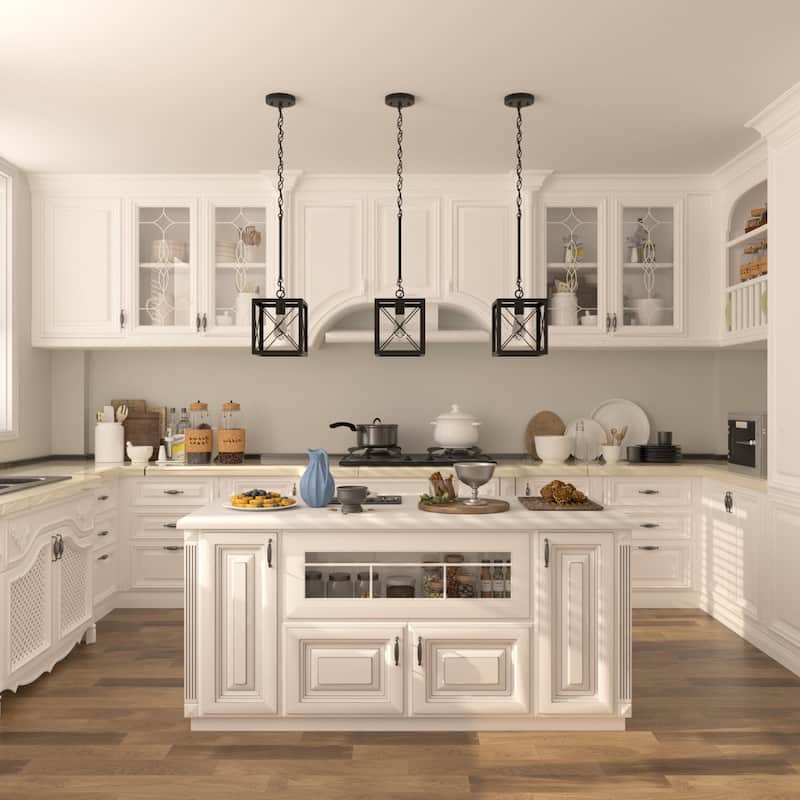 Kiro 1-light Modern Farmhouse Rectangle Pendant Light with UL Certified