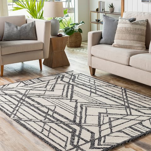 Fitzgerald Modern Deco Wool Area Rug