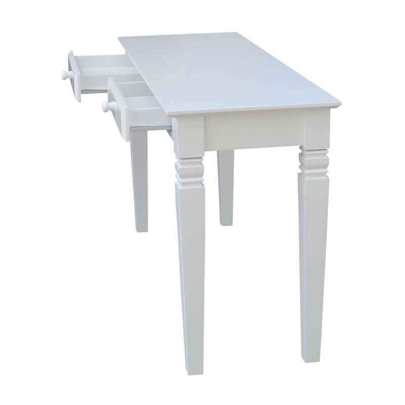 Solid Parawood Java 2-Drawer Sofa Table