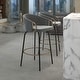 preview thumbnail 9 of 19, Set of 2 Contemporary Velvet & Metal 26" Counter Stool
