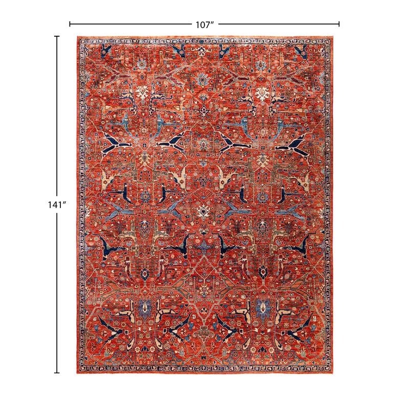 Serapi One-of-a-Kind Hand-Knotted Area Rug - Red - 8' 11" x 11' 9"