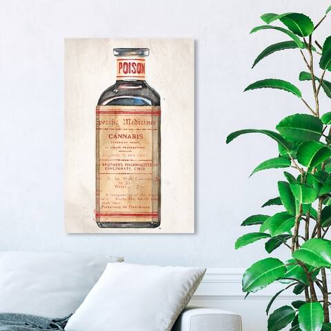Wynwood Studio 'Cannabis' Drinks and Spirits Wall Art Canvas Print