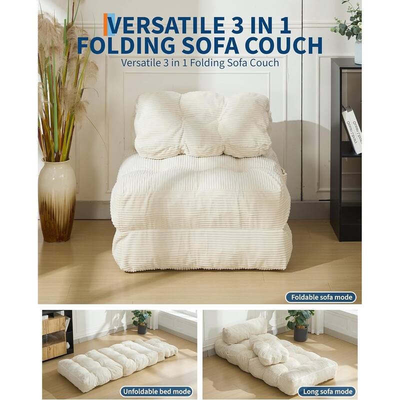 Folding Sofa Bed, Sleeper Chair, with Pillow