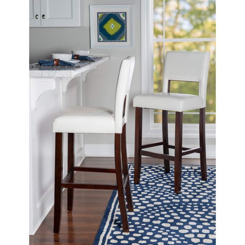 Linon Warren Faux Leather 30.75-inch Bar Stool