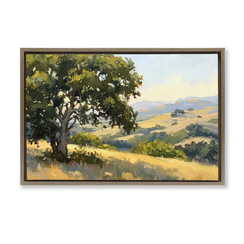 Stupell On The Hilltop Scenery Framed Floater Canvas Wall Art Design By LSR Creative Studio - 25 x 17 - Brown