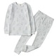 preview thumbnail 1 of 0, 100% Organic Cotton Toddler 2 Piece Pajama Set - Grey Rabbits 12-18 Months