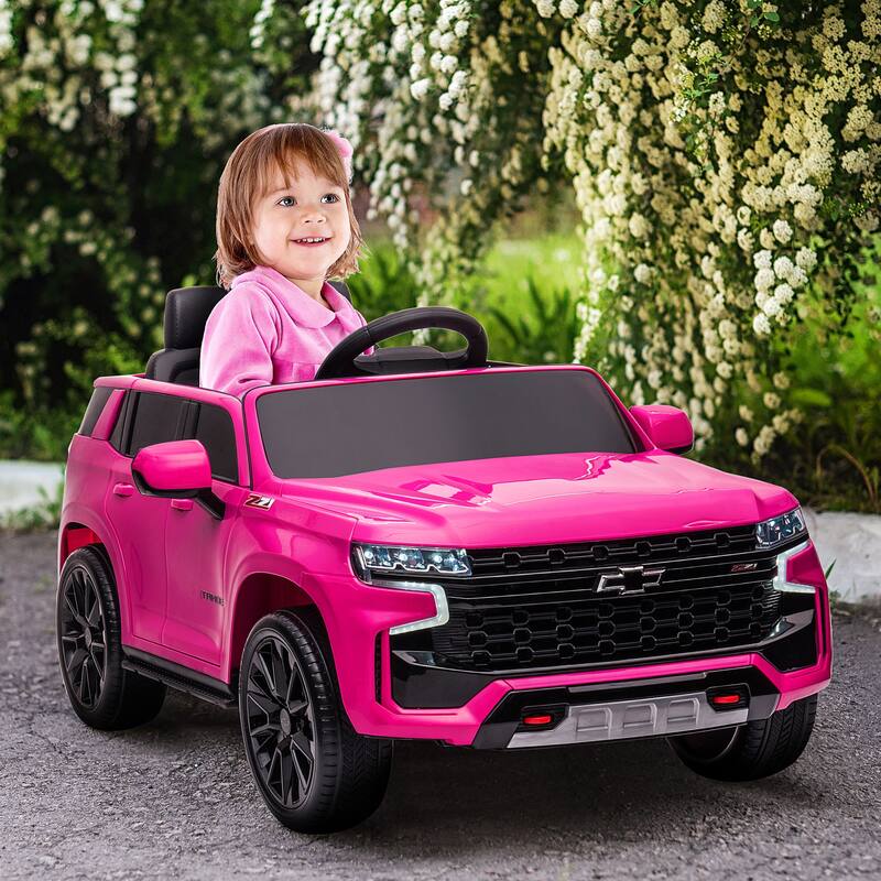 Chevrolet Licensed 12V Kids Ride on Car with Remote Control, Pink, 2 Seat
