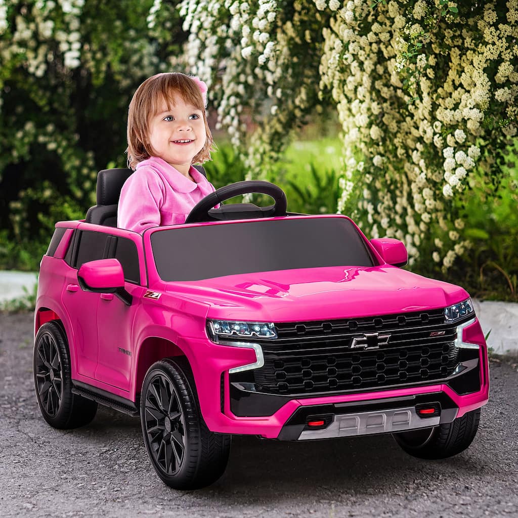 Pink Ride on Truck Car with Headlights, Electric Car for Kids with Music, Battery Powered Electric Vehicle with Dashboard