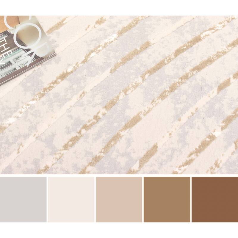 ECARPETGALLERY Machine Made Sienna Grey Area Rug