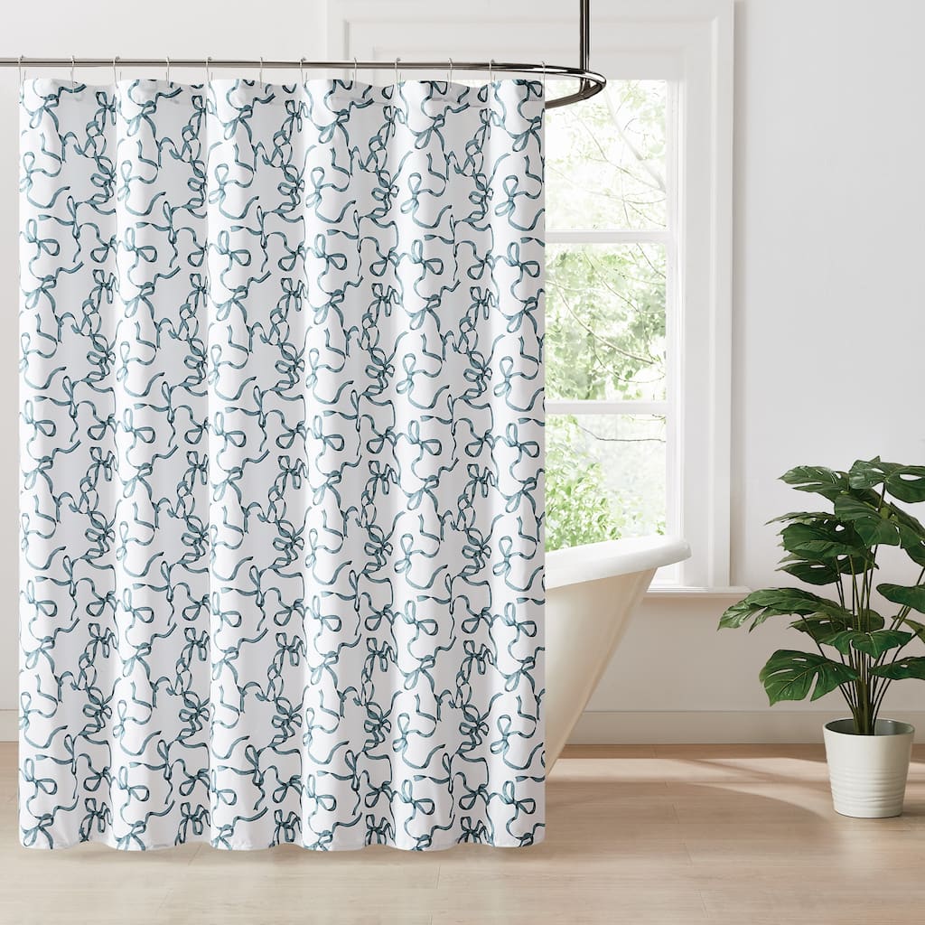 Truly Soft Printed Bow Shower Curtain