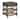 Cambridge Double Shelf Elm & Cane Side Accent Table with Storage Drawer