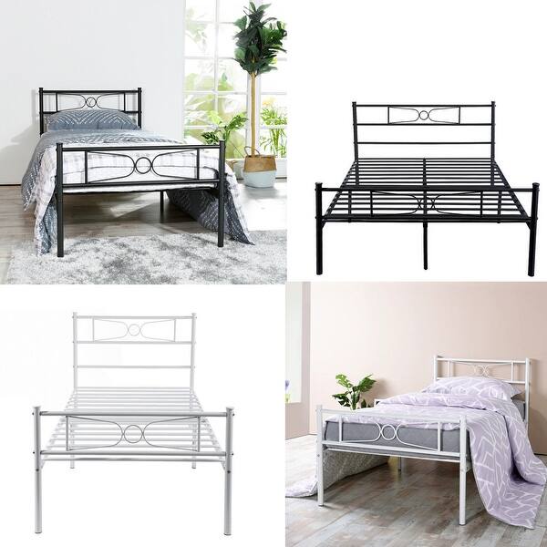 Easy To Set Up Metal Bed Frame Platform Mattress Foundation Easy To Set Up Metal Bed Frame