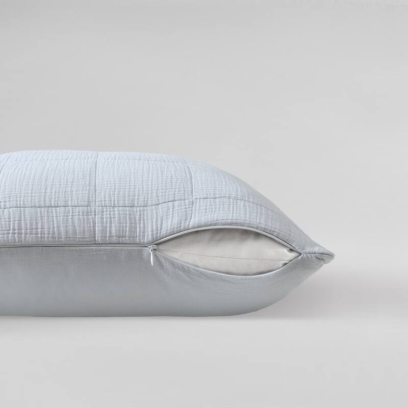 Calvin Klein Cotton Gauze Solid Cotton 2 Piece Euro Sham Set