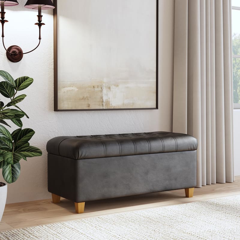 Copper Grove Caluire Button Tufted Storage Bench