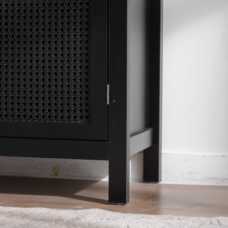 Modern Storage Sideboard Buffet Cabinet with Artificial Rattan Door, Sideboard Buffet Cabinet for Living Room,Kitchen