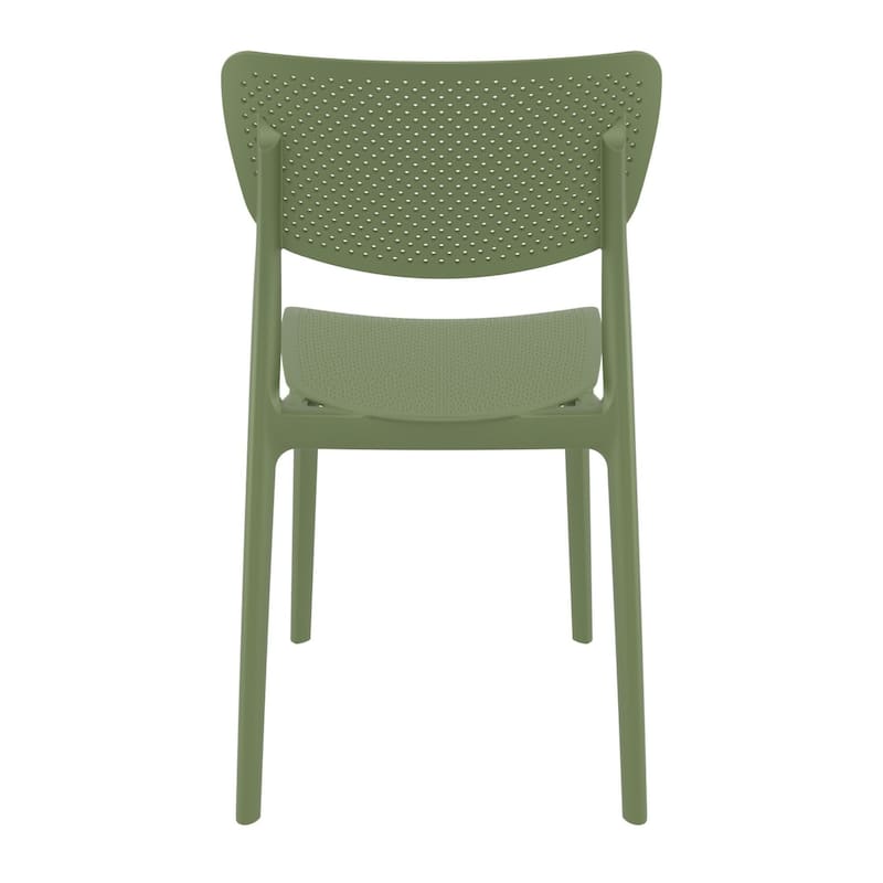 33" Olive Green Stackable Patio Dining Chair