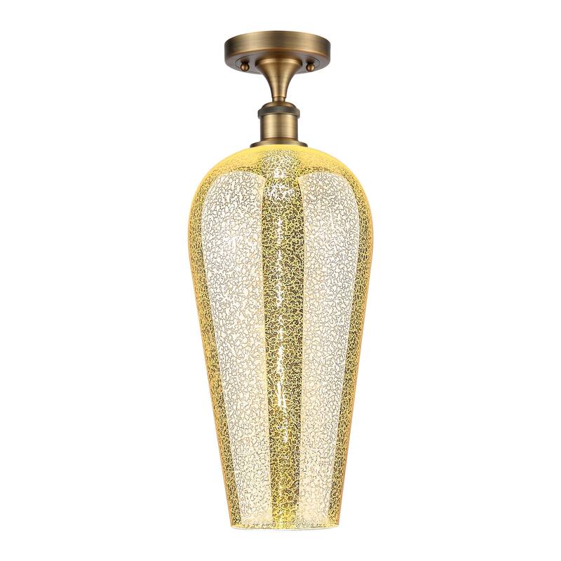 Innovations Lighting 516-1C-20-8 Chelsea Semi-Flush Chelsea 8" Wide - Brushed Brass / Mercury