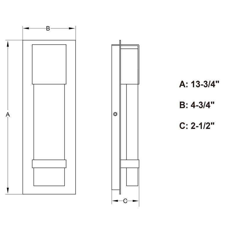 Bellevue VXWS97005 Nashville 14" Tall LED Outdoor Wall Sconce