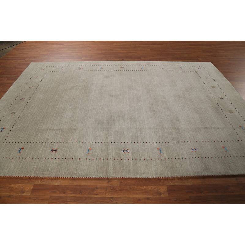 Little Animals Design Gabbeh Area Rug Hand-Knotted Wool Carpet - 6'7"x 9'10"