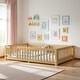 preview thumbnail 126 of 159, Wood Floor Bed with Safety Guardrails and Door Full - Natural1