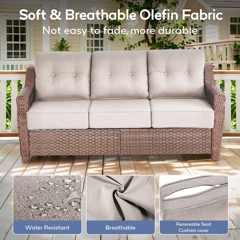 Outdoor Couch 3 Seater Sofa Deep Seat Sofa