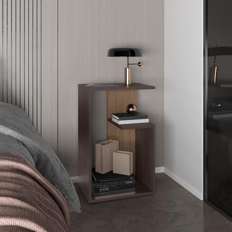 Side Table 25" H, 1 Shelf,full assembly required,FSC Certified CPSIA Compliant - Carbon Gray