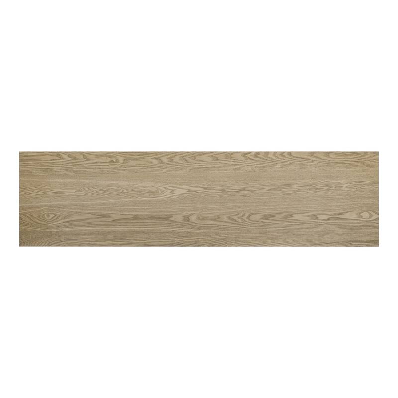 60" Ash Wood Veneer Vintage-Inspired Console Table with T-Leg for Living Space