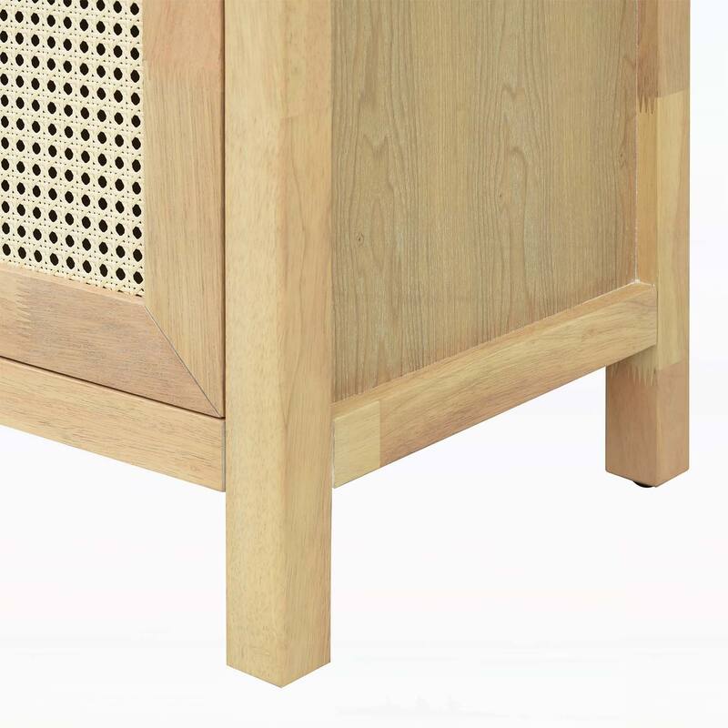 Exquisite Storage Cabinet with Wood Frame and Adjustable Shelves