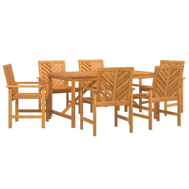 vidaXL Garden Dining Set 3/7 pcs Brown 59.1" x 35.4" x 29.1 - 59.1" x 35.4" x 29.1