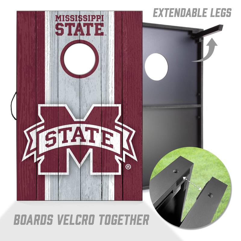 Mississippi State Bulldogs NCAA Compact 2x3 Tailgate Cornhole Board Set