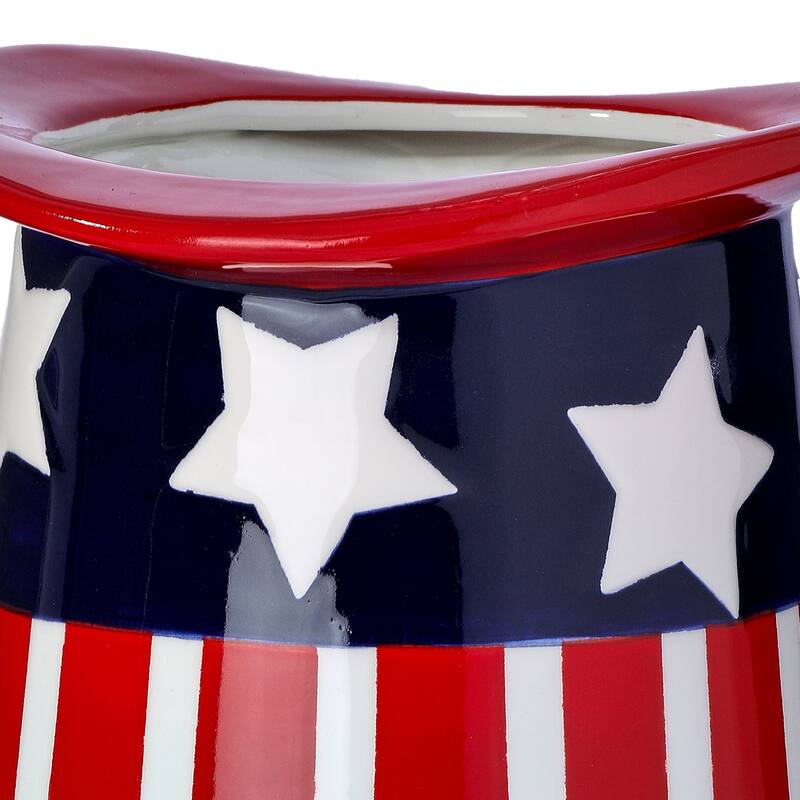 7" Ceramic American Spirit Hat Planter