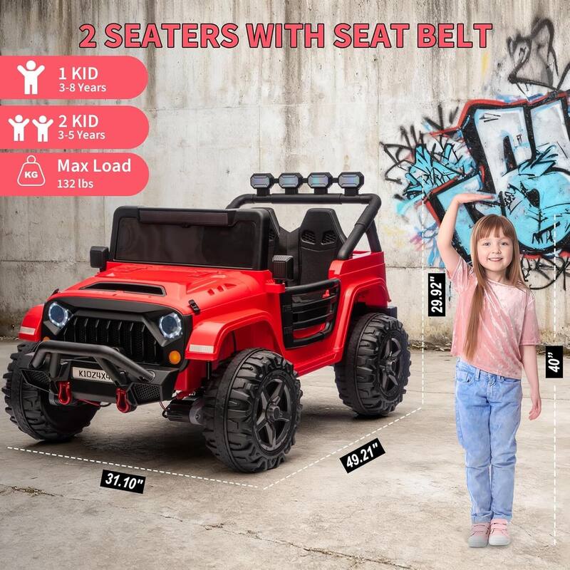 24V 2 Seater Electric Ride on Toys Truck for Kids Best Gift