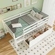 preview thumbnail 3 of 18, Costway Twin Size Low Loft Bed with 3 Drawers Ladder & Full-length