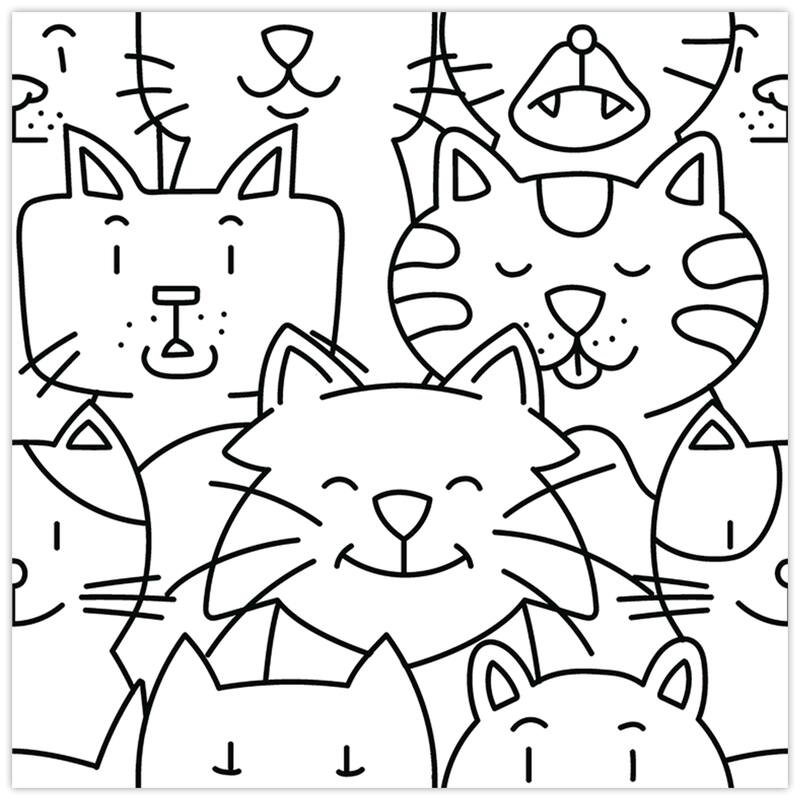 Merola Tile Oh My Cat 9-3/4" x 9-3/4" Porcelain Floor and Wall Tile