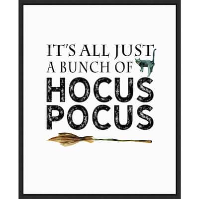 Amanti Art Just a Bunch of Hocus Pocus Broom Framed Canvas Wall Art