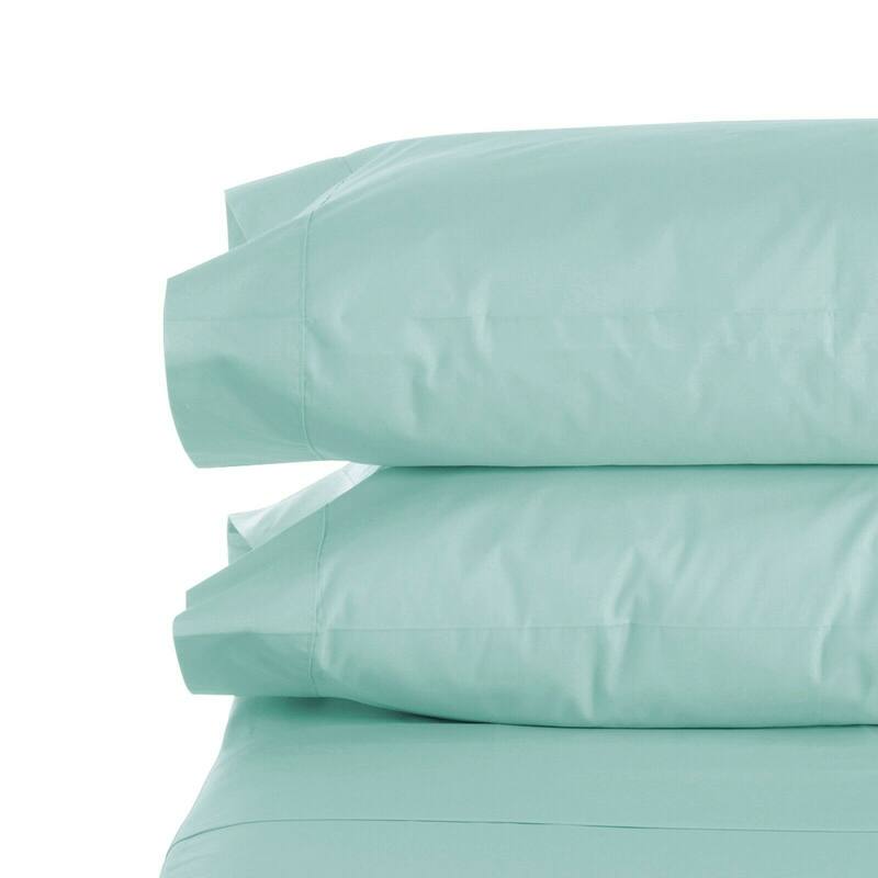 Set of 2 Pillow Cases Super Soft Hypoallergenic 1800 Feel Brushed Microfiber - Aqua - King