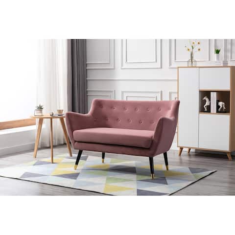 Porthos Home Dulce Small Sofa For Living Room, Velvet, Wooden Legs