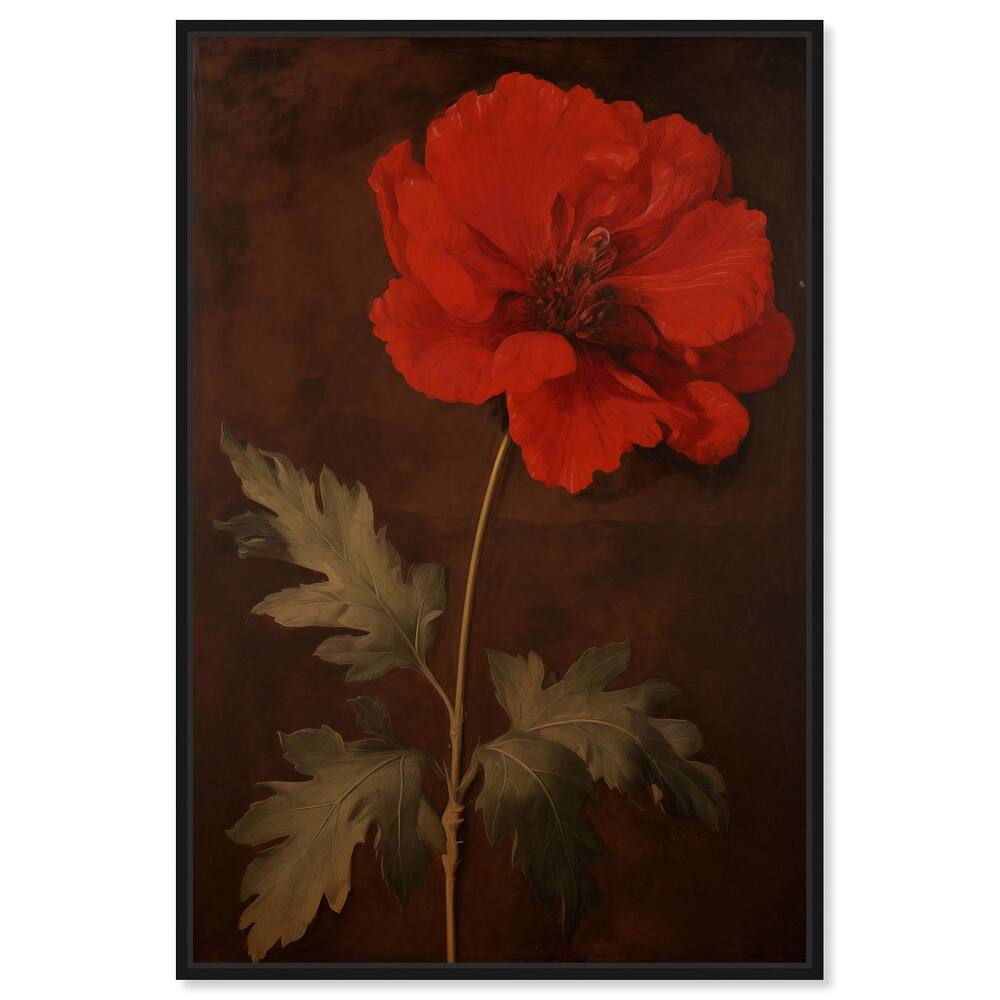 Flourish in Red I Canvas by Art Remedy