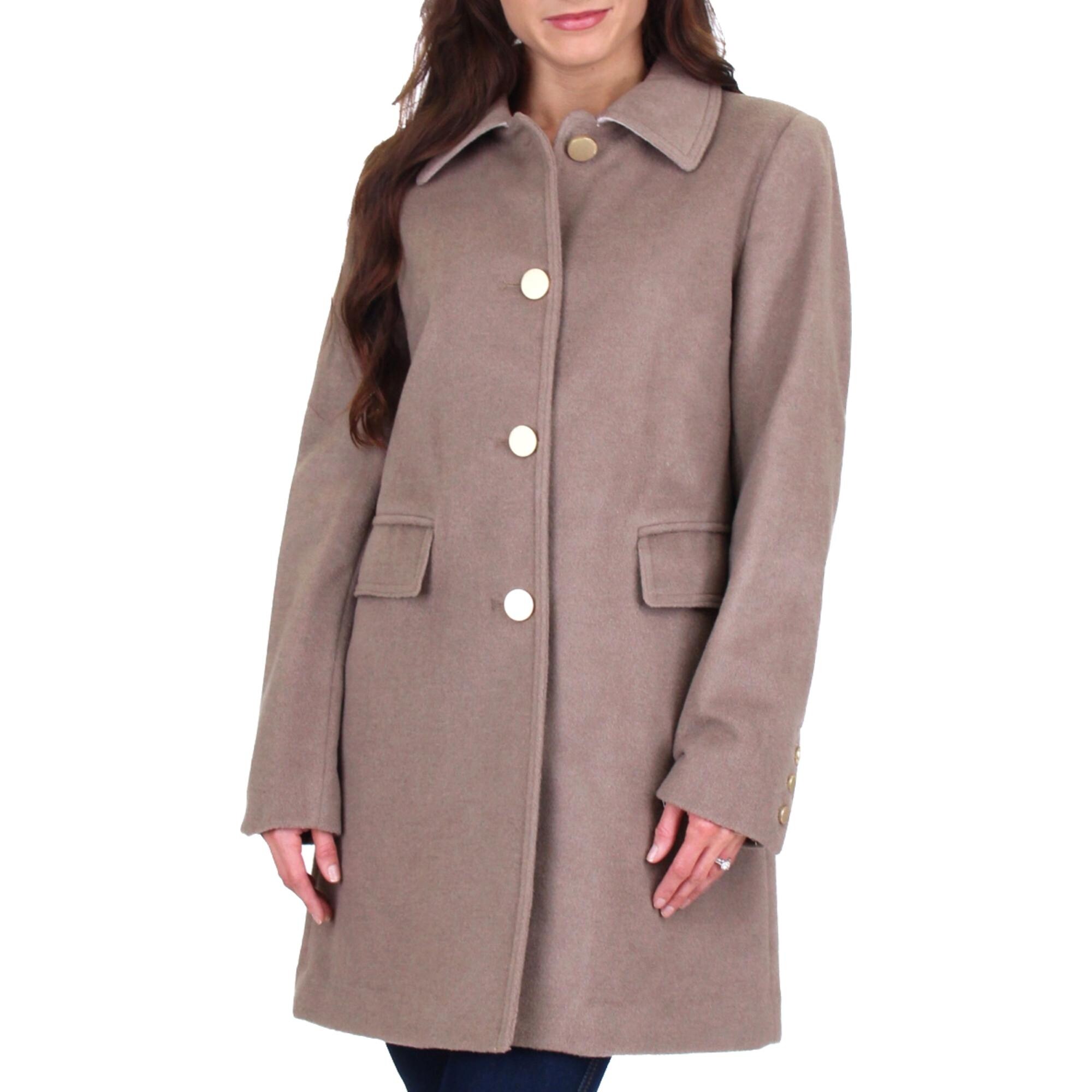 wool button up coat